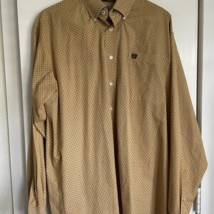 Cinch Tan Casual Button Down Shirt